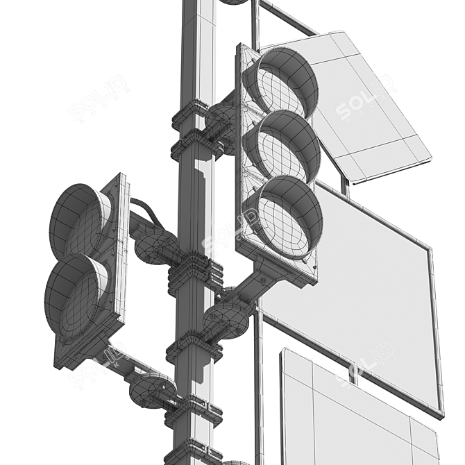 Traffic Signal - LED Light 3D model image 5