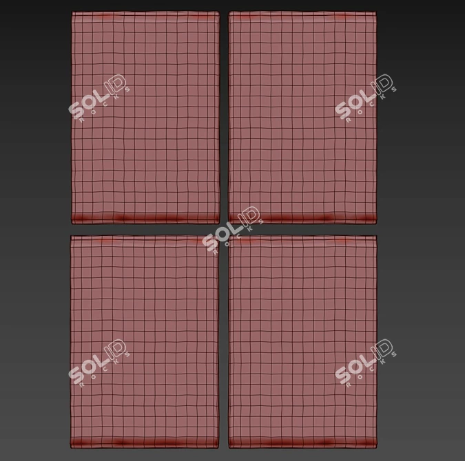 Textured Displacement Rug Nebraska 3D model image 4