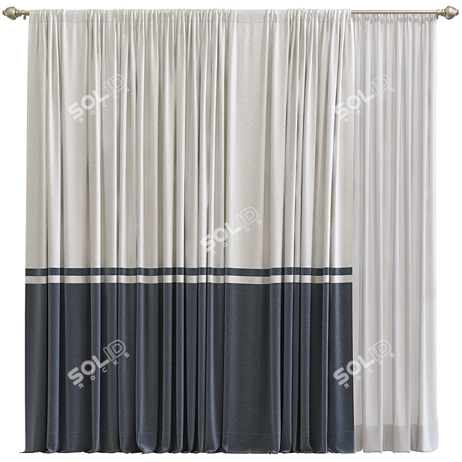  3D Curtain Model Upgrade 3D model image 1