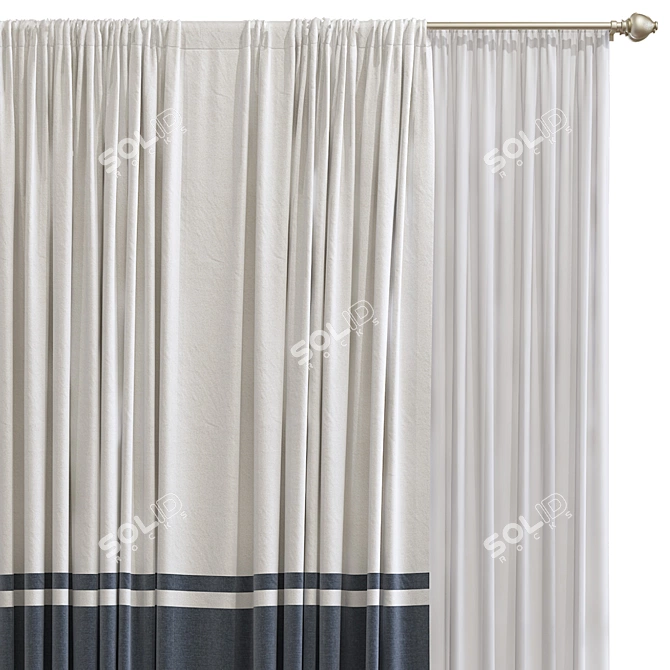  3D Curtain Model Upgrade 3D model image 3