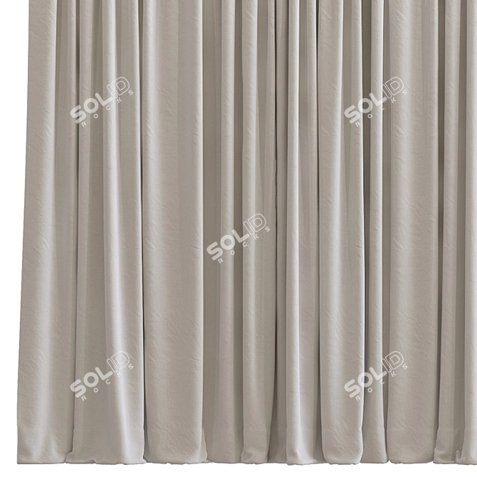  Textured Curtain Fabric Design 3D model image 2