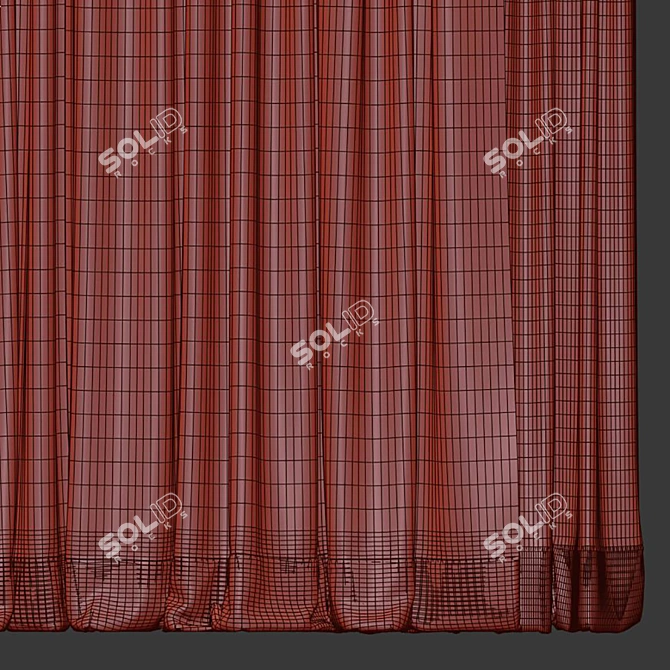  Textured Curtain Fabric Design 3D model image 4