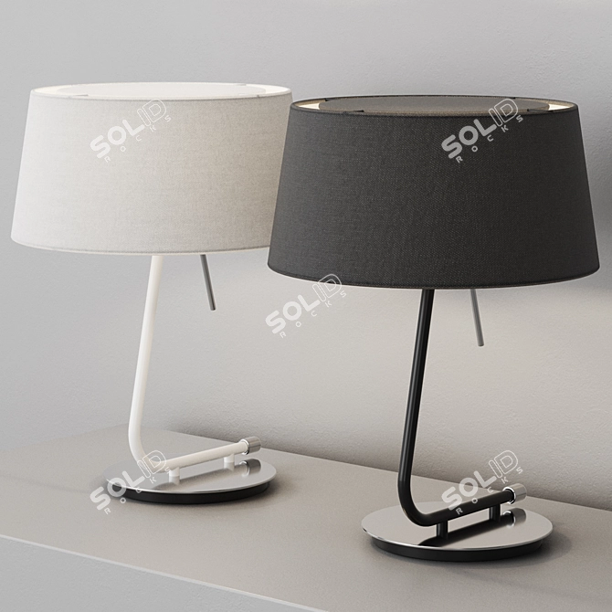 Modern Metal Table Lamp: Faro Barcelona 3D model image 7