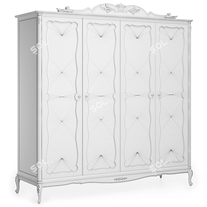 Handcrafted Mini Sofia Wardrobe 3D model image 4