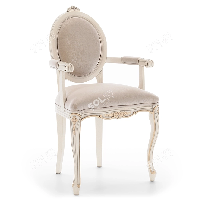 Handcrafted Madlen Armchair: Customized Elegance 3D model image 2