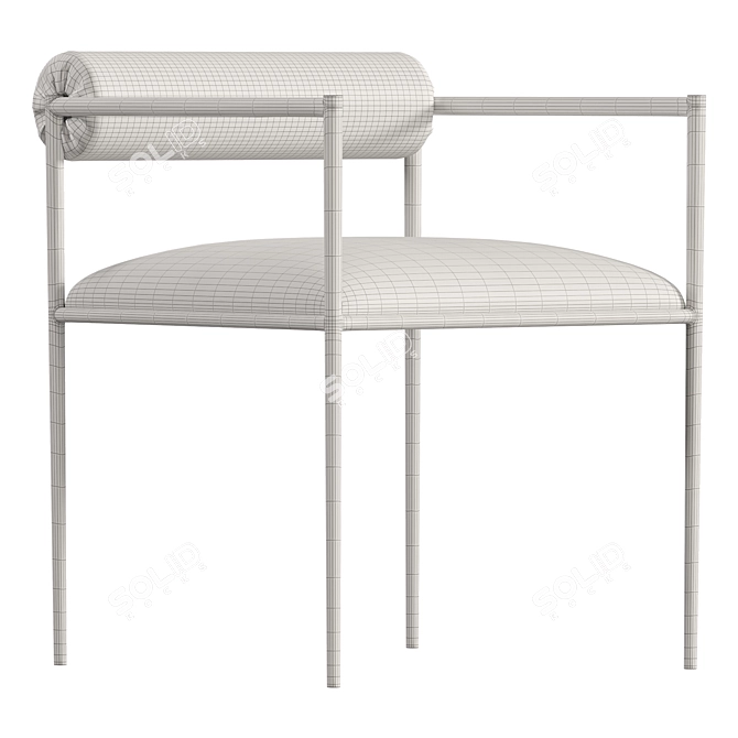 Sleek UVW Mapped Dining Chair 3D model image 2