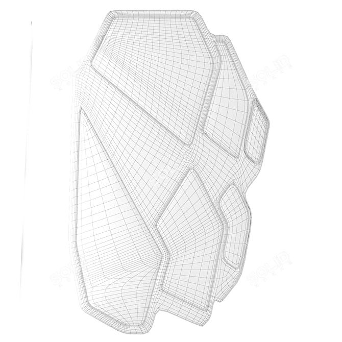 Geometrical Grey Polygonal Rug 3D model image 3