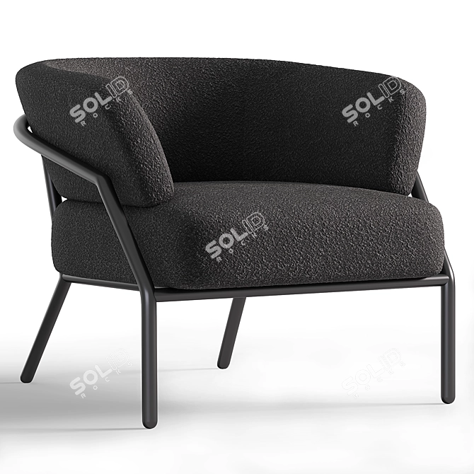 NANI Modern Armchair with Stylized Design 3D model image 1