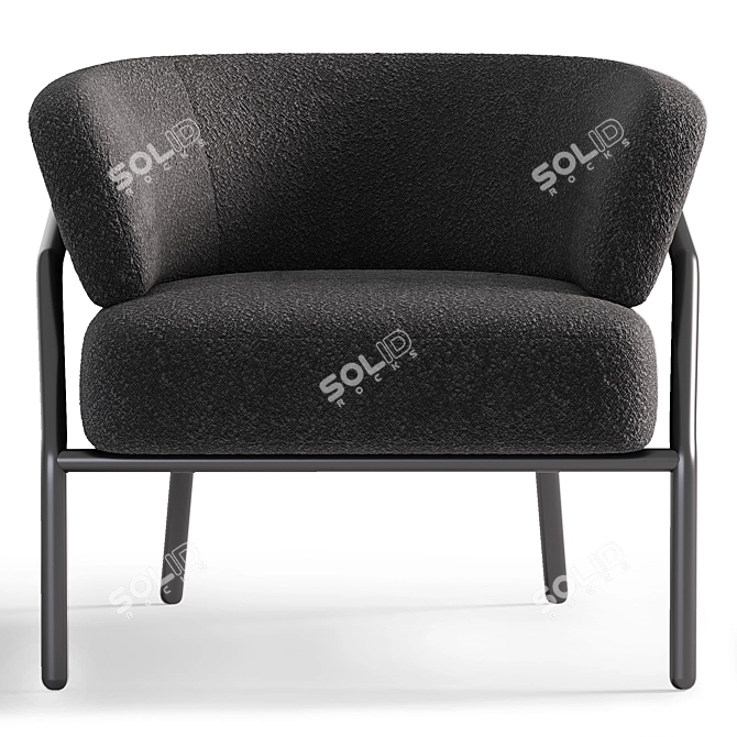 NANI Modern Armchair with Stylized Design 3D model image 3