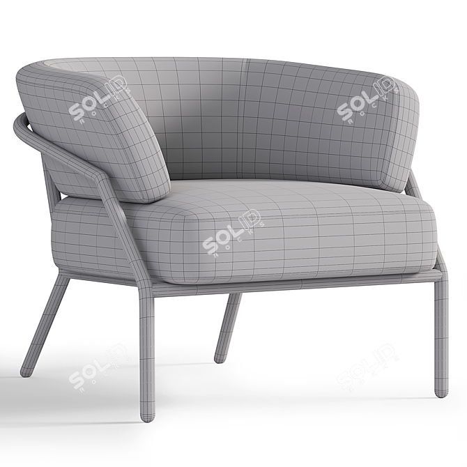 NANI Modern Armchair with Stylized Design 3D model image 4