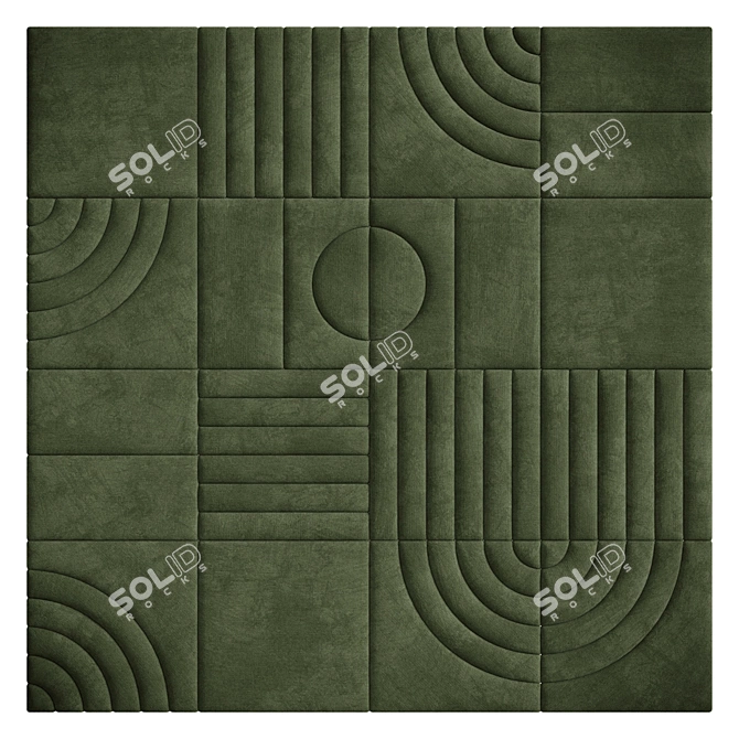 Modular Panel Soft Tiles 3D model image 1