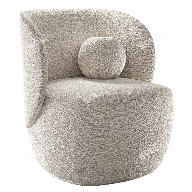 Elegant Ellipse E5.1 Armchair 3D model image 1