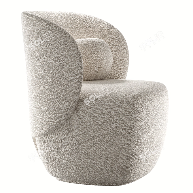 Elegant Ellipse E5.1 Armchair 3D model image 4