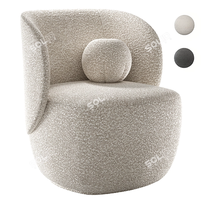 Elegant Ellipse E5.1 Armchair 3D model image 8