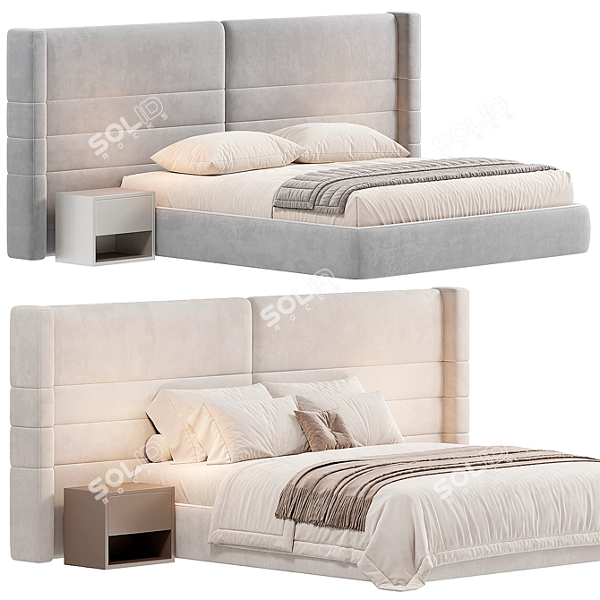 Modern Luxury Bed 2015 3D model image 1