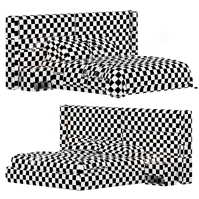 Modern Luxury Bed 2015 3D model image 6