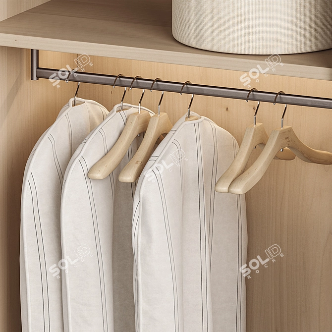 Organized Zara Home Wardrobe Storage 3D model image 6