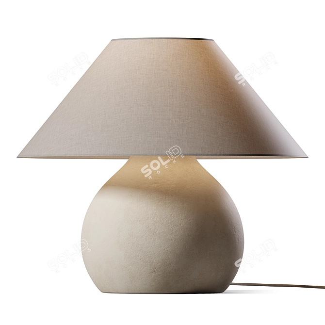  Elegant Ceramic Table Lamp 3D model image 1