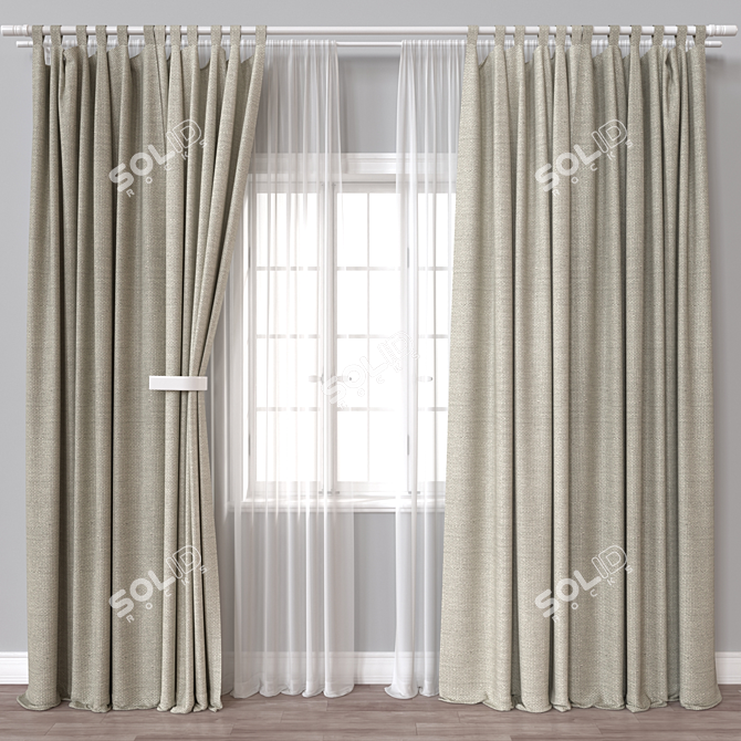 Vray and Corona Curtain Model 3D model image 1