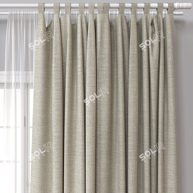 Vray and Corona Curtain Model 3D model image 3