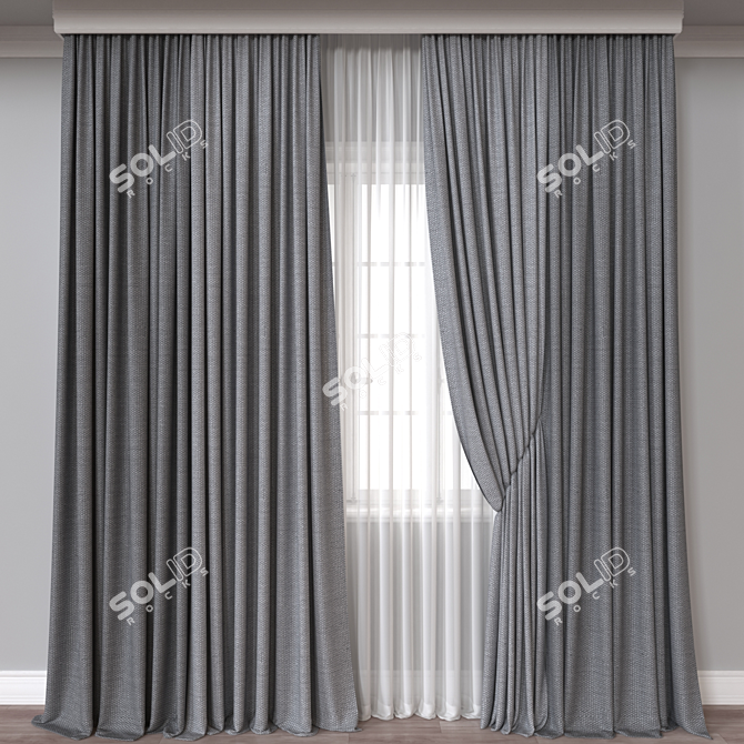  Versatile 3D Curtain Models 3D model image 1