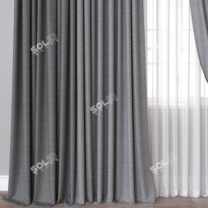  Versatile 3D Curtain Models 3D model image 2