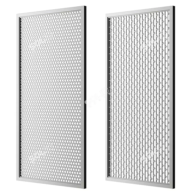 Customizable Decorative Grille Set 3D model image 2