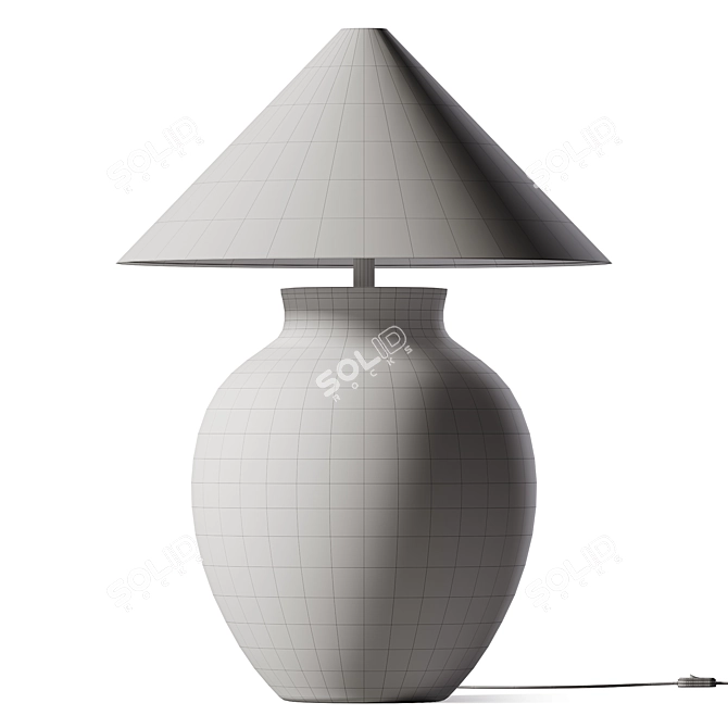 Retro Chic Bohemian Table Lamp 3D model image 2