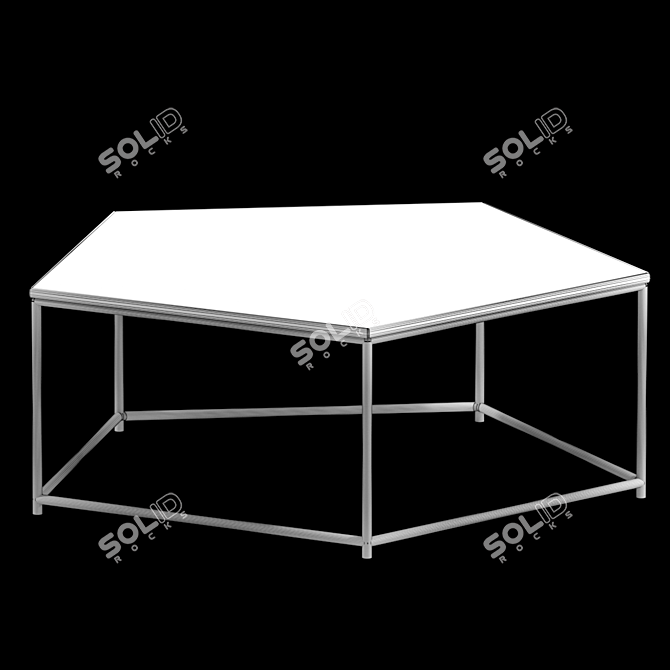 Elegant Marble Coffee Table 3D model image 2