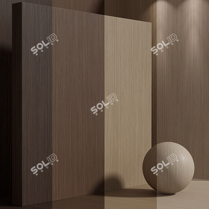 Seamless Oak Wood Texture Set 3D model image 1