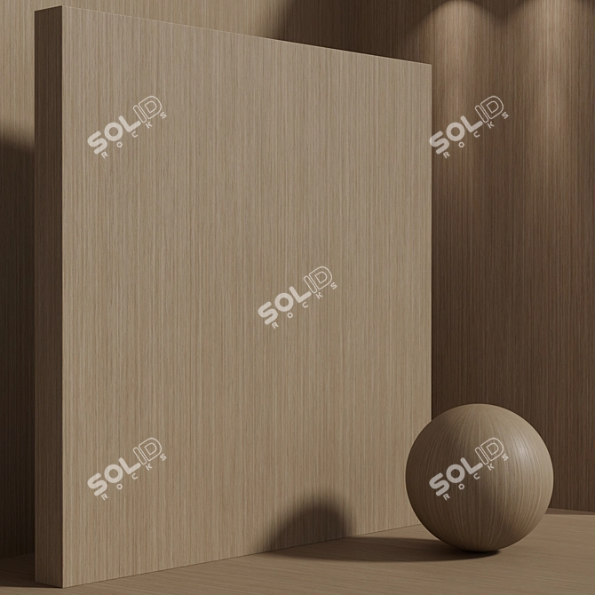 Seamless Oak Wood Texture Set 3D model image 3