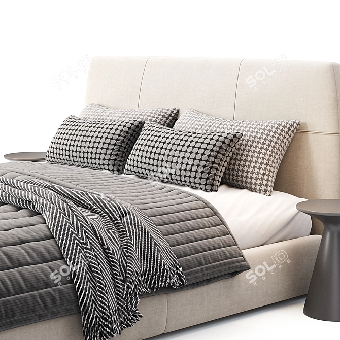  Contemporary Shelby Bed Design 3D model image 5