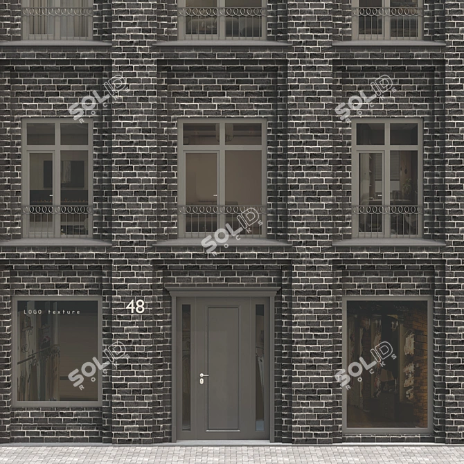 Modular Building Facade 3D model image 6