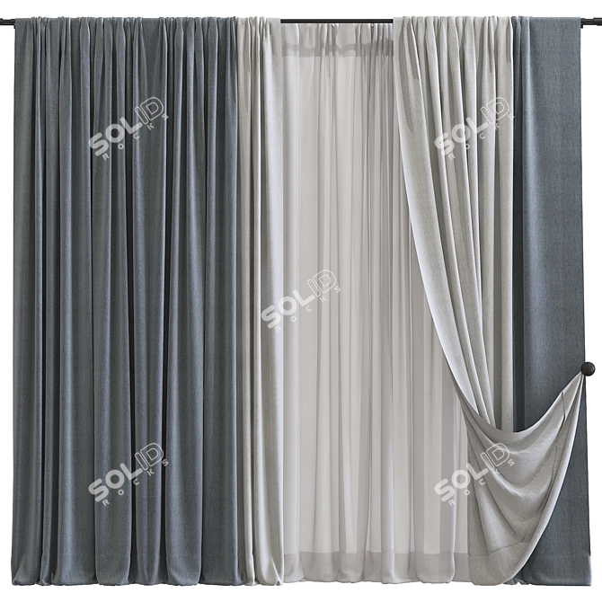  Remastered Curtain №684 3D model image 1