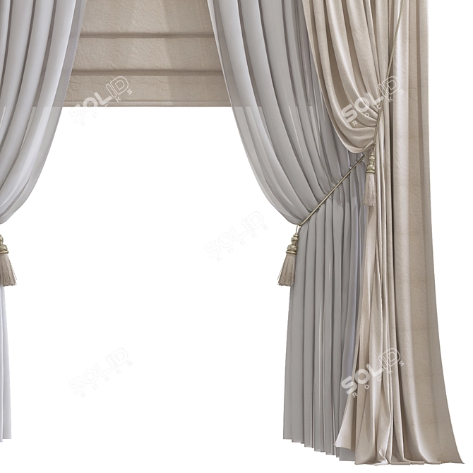 Refined Curtain Design 3D model image 3