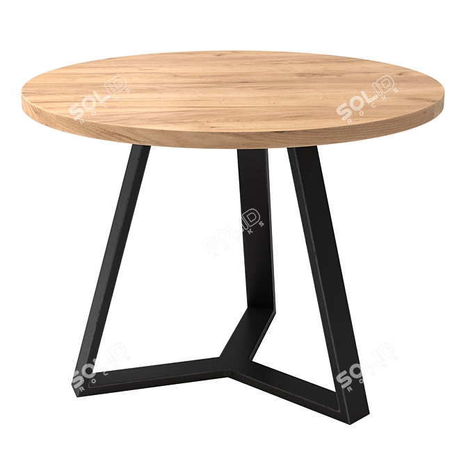 Urban Loft Style Round Table 3D model image 1