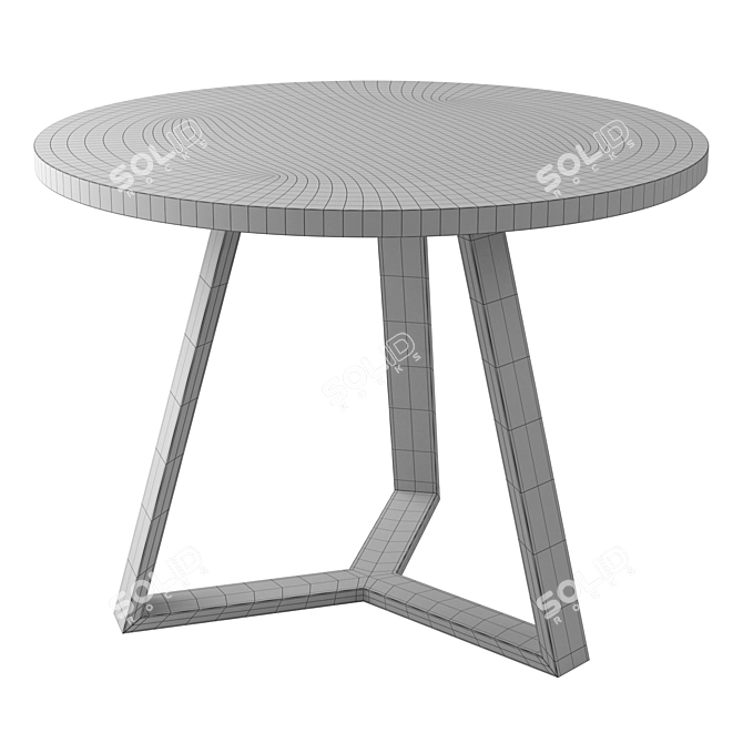 Urban Loft Style Round Table 3D model image 5