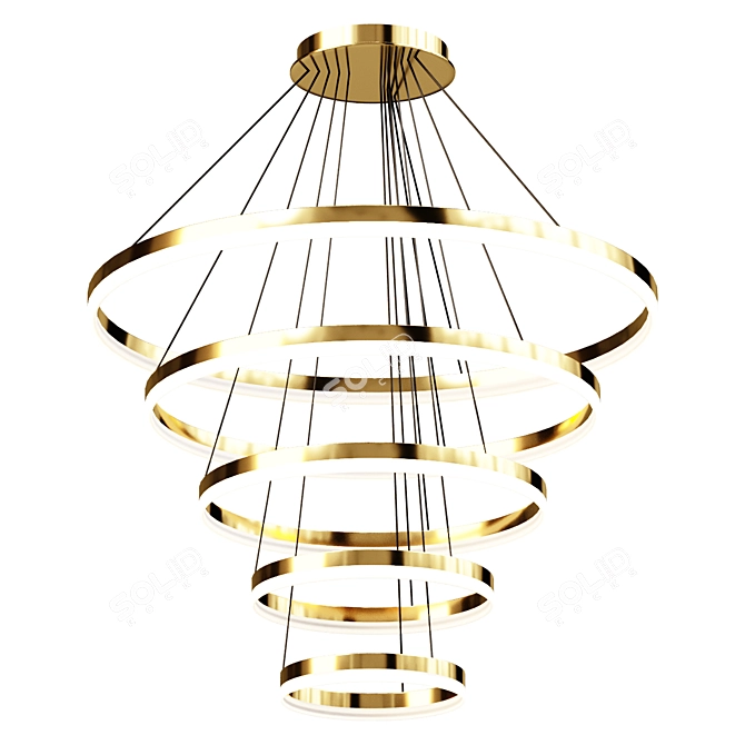 Ring Chandelier Ouluoke Lighting Fixture 3D model image 1