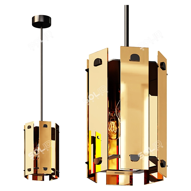 PZE0013 Modern Pendant Light 3D model image 1