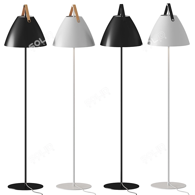 Modern Minimalist Strap Floor Lamp 3D model image 2