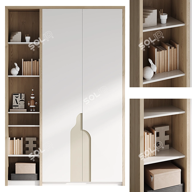 Custom-Made Memphis Wardrobe Cabinet 3D model image 5