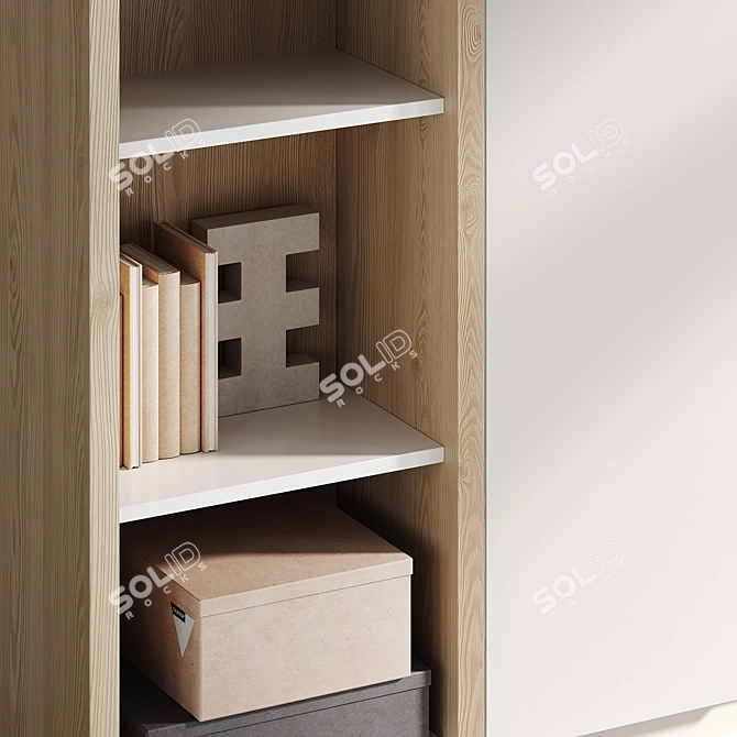 Custom-Made Memphis Wardrobe Cabinet 3D model image 3