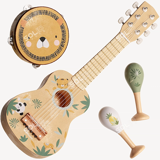 Vertbaudet Musical Instrument Set 3D model image 1