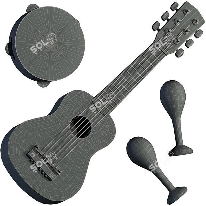 Vertbaudet Musical Instrument Set 3D model image 7