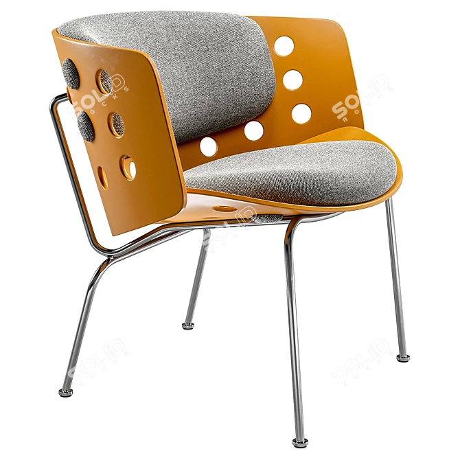 Elegant Barbara Chair for Restaurants 3D model image 1