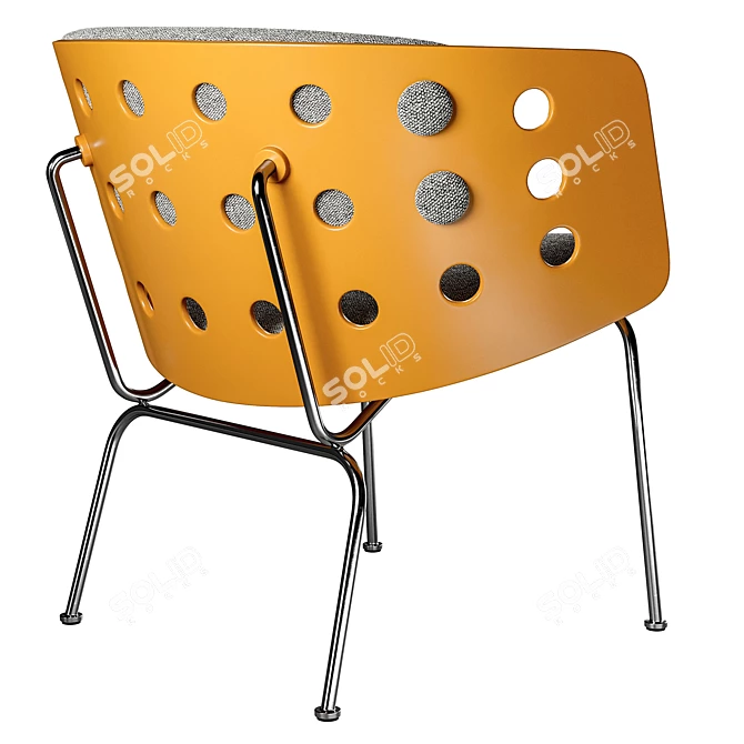 Elegant Barbara Chair for Restaurants 3D model image 3