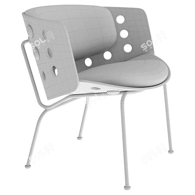 Elegant Barbara Chair for Restaurants 3D model image 5