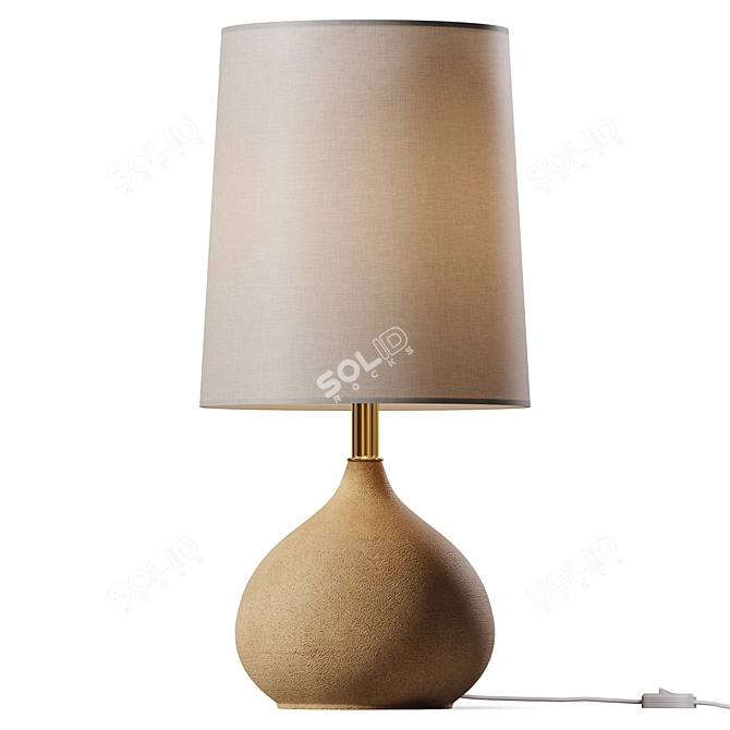 Ceramic Fig Lamp: Modern Minimalism 3D model image 1