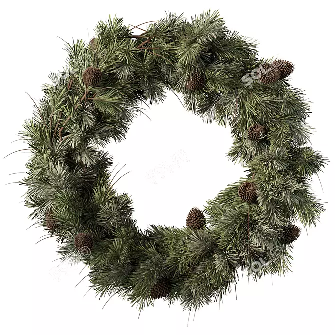 Elegant Wreath Set.7 Display 3D model image 1