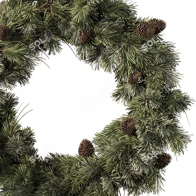 Elegant Wreath Set.7 Display 3D model image 2